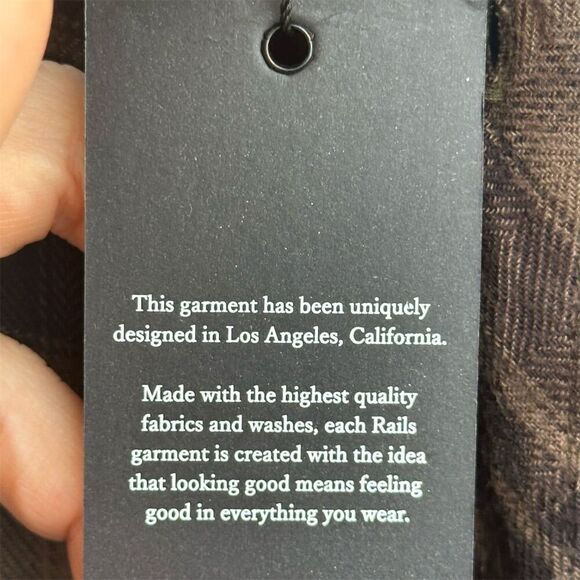 NWT Rails XS Green Plaid Button-Up Shirt Long Sleeve Casual - Picture 3 of 10